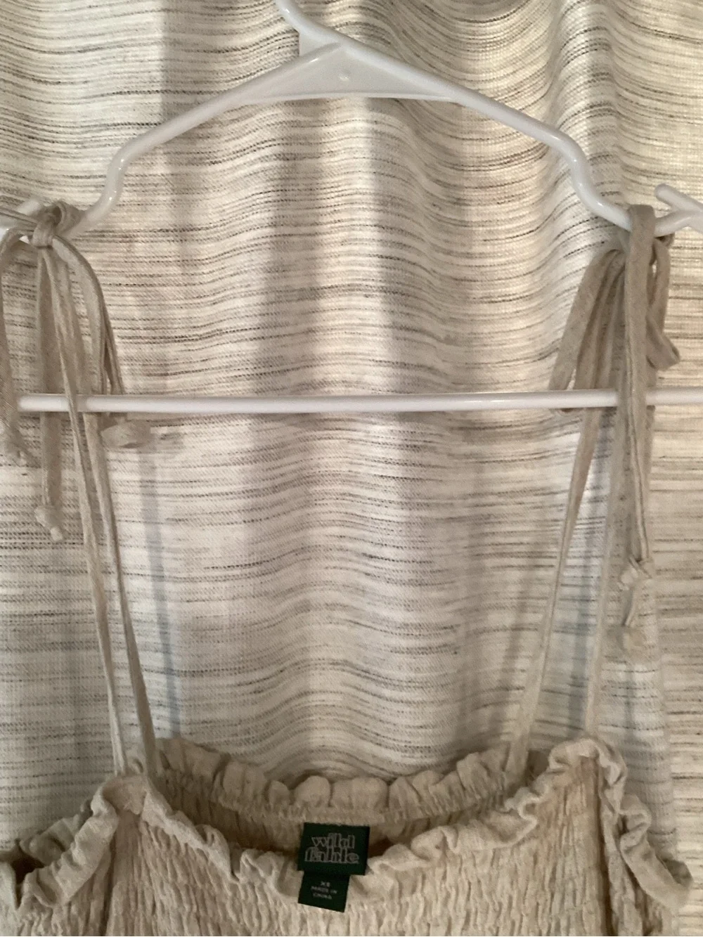 wild fable Beige Tiered Smocked Sundress - Picture 3 of 4